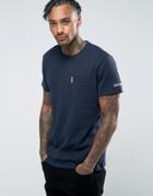 Lambretta Waffle Textured Pocket T-shirt - Navy