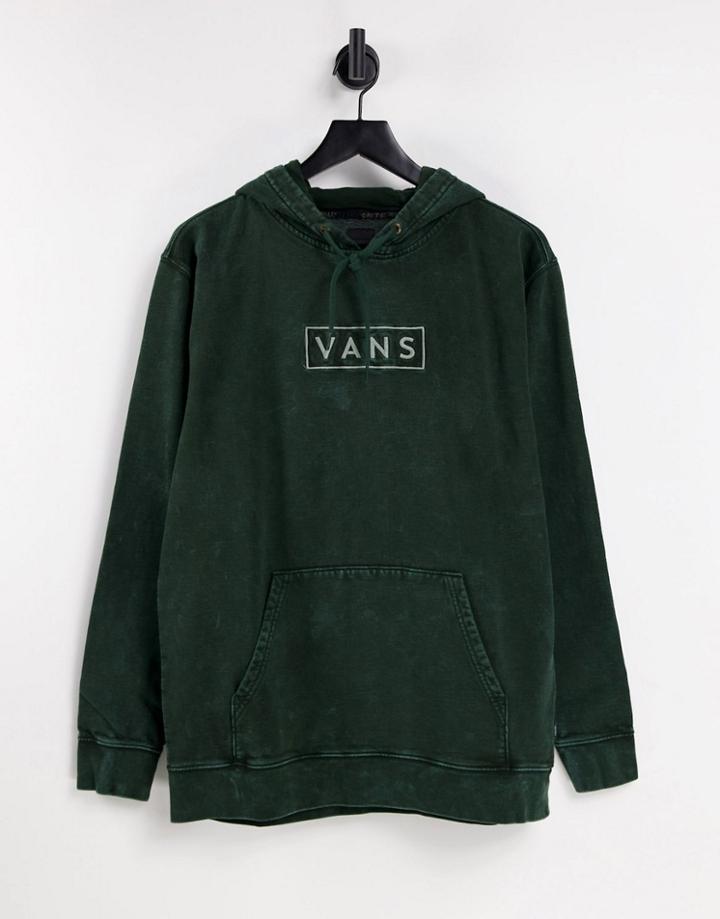 Vans Easy Wash Hoodie In Washed Green-black