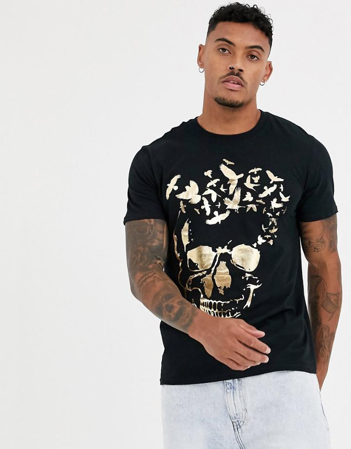 Bolongaro Trevor Foil Skull T-shirt-black