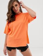 Asos Design Super Oversized T-shirt In Orange - Orange