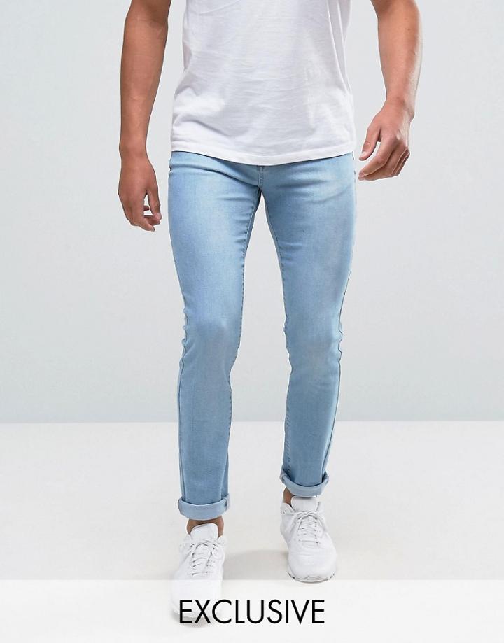 Brooklyn Supply Co Bleach Wash Skinny Dumbo Jeans - Blue