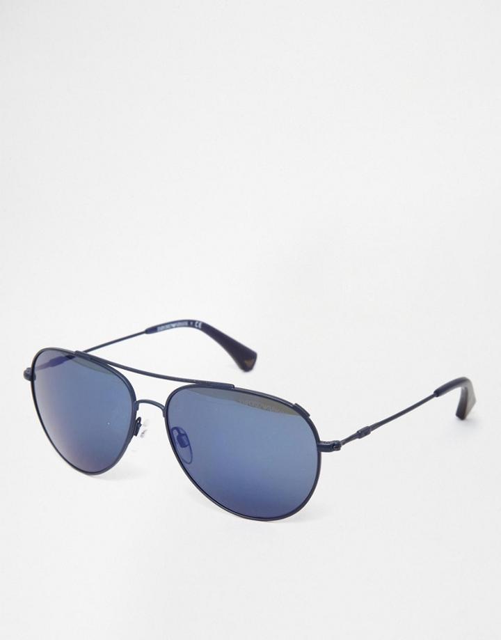Emporio Armani Aviator Sunglasses - Black