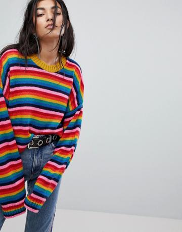 The Ragged Priest Rainbow Knitted Sweater - Multi