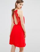 Samsoe & Samsoe Willow Red Dress With Lace Back - Red