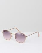 Miss Kg Round Sunglasses With Tinted Lens - Gold