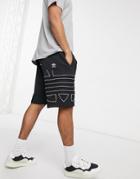 Adidas Originals Big Trefoil Shorts In Black