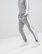 Luke Sport Healing Contrast Stripe Jogger In Gray Marl Suit 1 - Gray