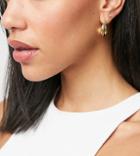 Shashi Moulded Hoop Earrings In Plated Gold