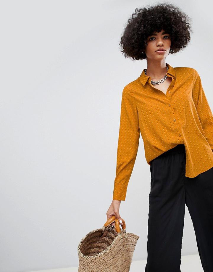 Vero Moda Polka Dot Blouse - Brown