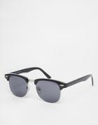 Asos Retro Sunglasses In Black - Black