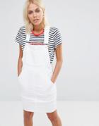 This Is Welcome Denim Overall Dress - White