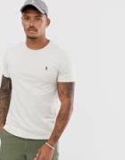 Polo Ralph Lauren Icon Logo T-shirt Custom Regular Fit In Beige Marl