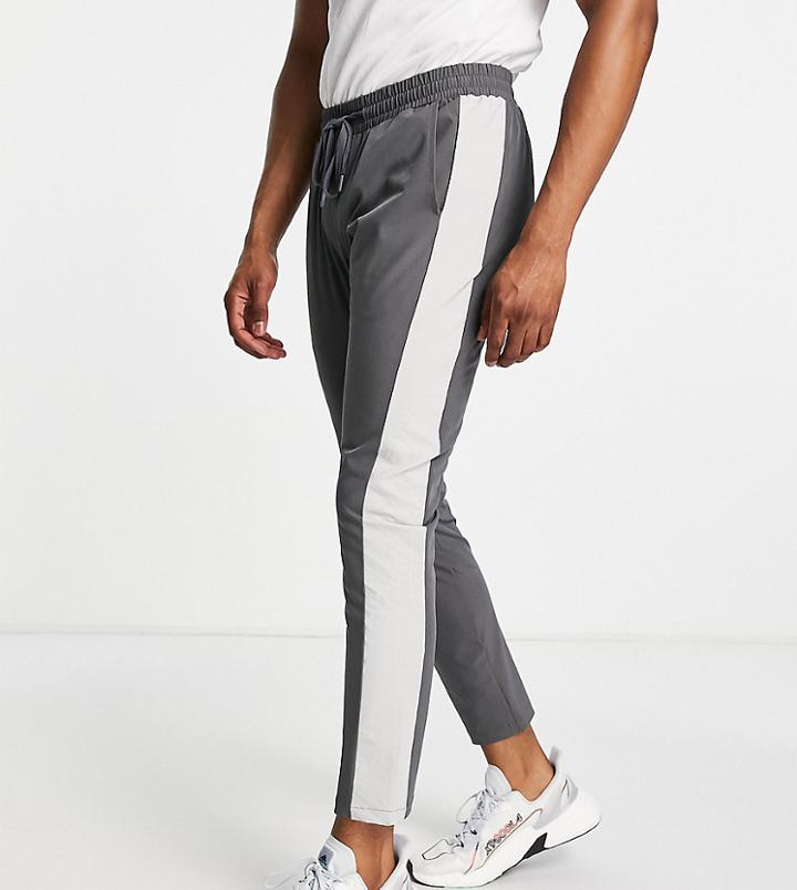 South Beach Polyamide Panelled Slim Fit Sweatpants In Gray