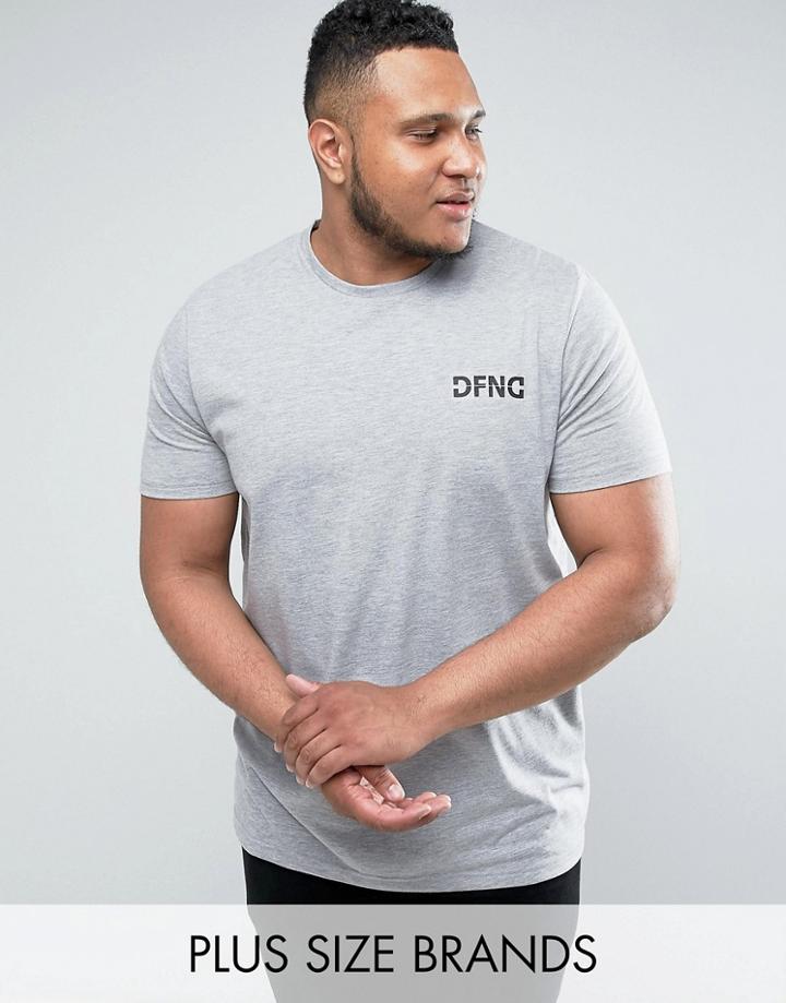 Defend London Plus T-shirt In Gray With Logo - Gray