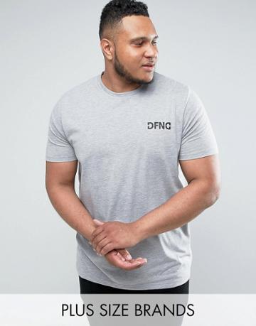 Defend London Plus T-shirt In Gray With Logo - Gray