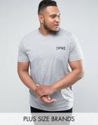 Defend London Plus T-shirt In Gray With Logo - Gray