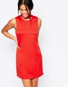Influence Crepe Shift Dress - Rust