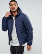Blend Hooded Quilted Jacket - Navy