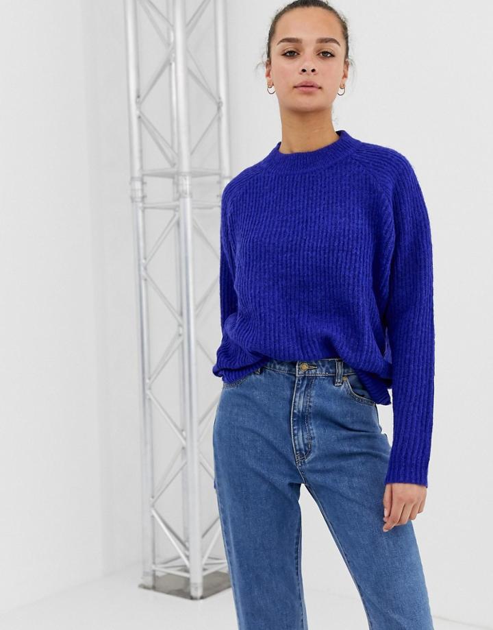 Moves By Minimum Round Neck Sweater - Blue