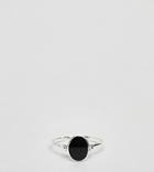 Kingsley Ryan Sterling Silver Black Oval Ring - Silver