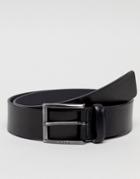 Hugo Geid Smooth Leather Belt In Black - Black