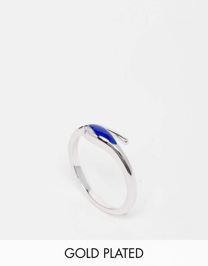 Eyland Cascabel Snake Ring - Silver