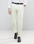 Gianni Feraud Wedding 55% Linen Slim Fit Suit Pants - Green