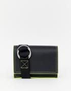 Asos Design Sling Bag With Neon Edging - Black