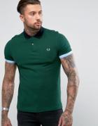 Fred Perry Slim Fit Color Block Polo Shirt Green - Green