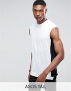 Asos Tall Oversized Cut And Sew Tank - White