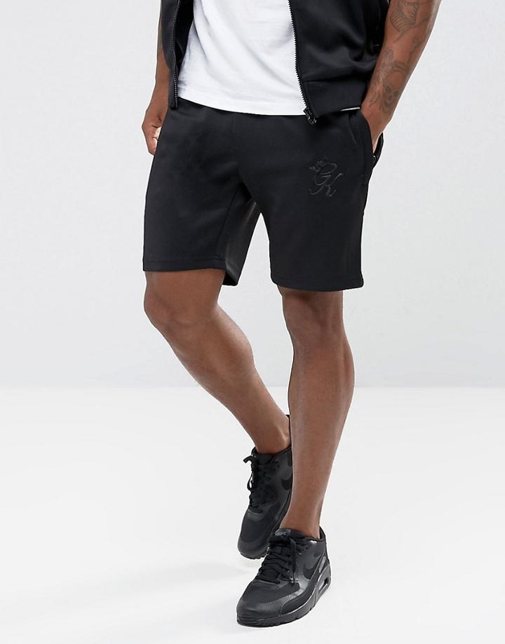 Gym King Skinny Track Shorts In Black - Black