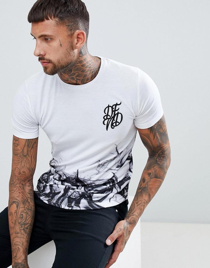 Dfnd Curved Hem Smokey T-shirt - White