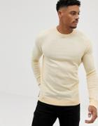 Asos Design Cotton Sweater In Yellow - Yellow