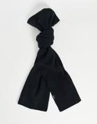 French Connection Fcuk Ribbed Scarf In Black