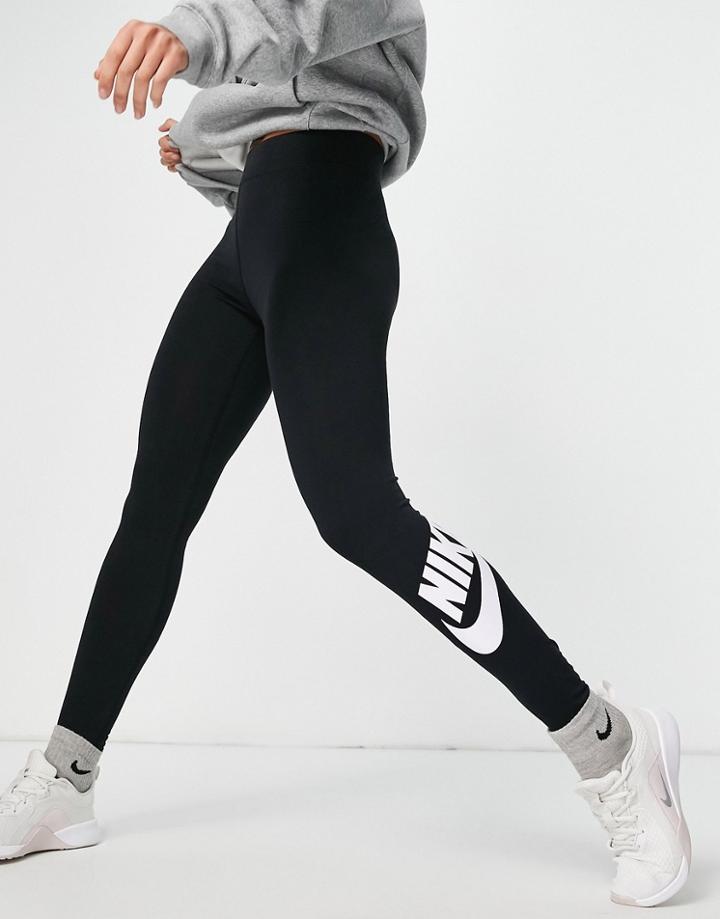Nike Essential Futura High-rise Leggings In Black