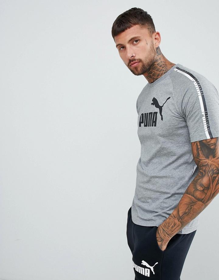 Puma Taping T-shirt In Gray 85258903 - Gray