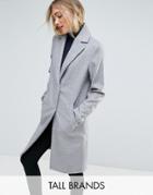 New Look Tall Formal Tailored Coat - Gray