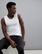 Asos 4505 Muscle Tank With Quick Dry In White