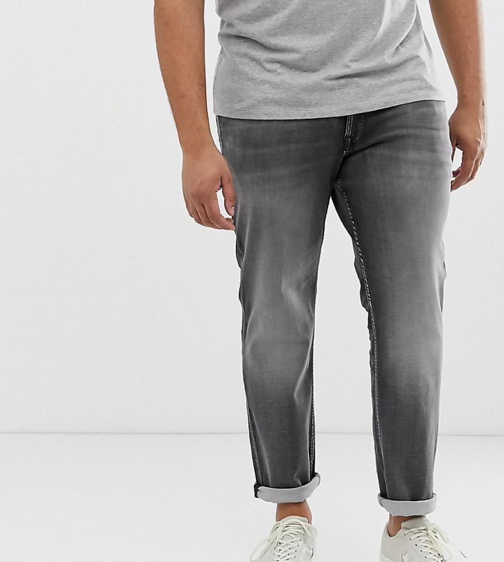 Jack & Jones Intelligence Slim Fit Jeans In Gray-blue