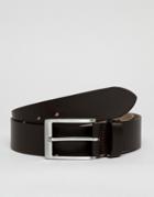 Esprit Smart Leather Belt In Brown - Brown