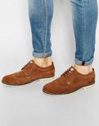 Original Penguin Winchester Brogues In Suede - Tan