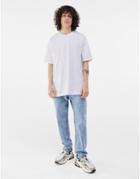 Bershka Longline T-shirt In White