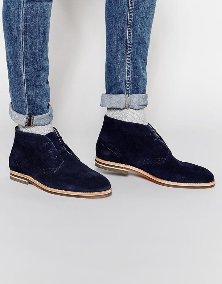 Hudson London Houghton Suede Chukka Boots - Blue