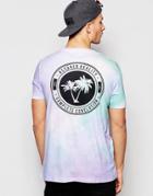 Asos T-shirt With Surf Back Print And High Color Gradient Effect - Turquoise