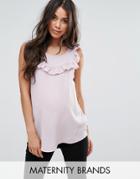New Look Maternity Frill Front Top - Pink