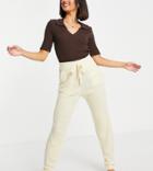 M Lounge Relaxed Knitted Sweatpants Co-ord-white
