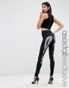 Asos Tall Halloween Cheeky Spray Paint Leggings - Black