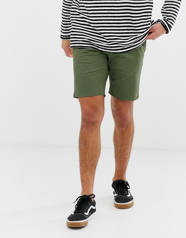 Farah Hawk Chino Twill Short In Green - Green