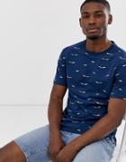 Hymn Swimmers Print T-shirt-navy
