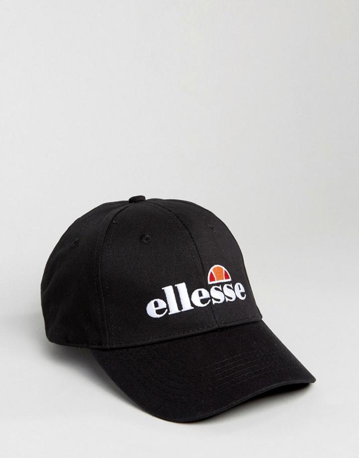 Ellesse Baseball Cap With Embroidered Logo - Black